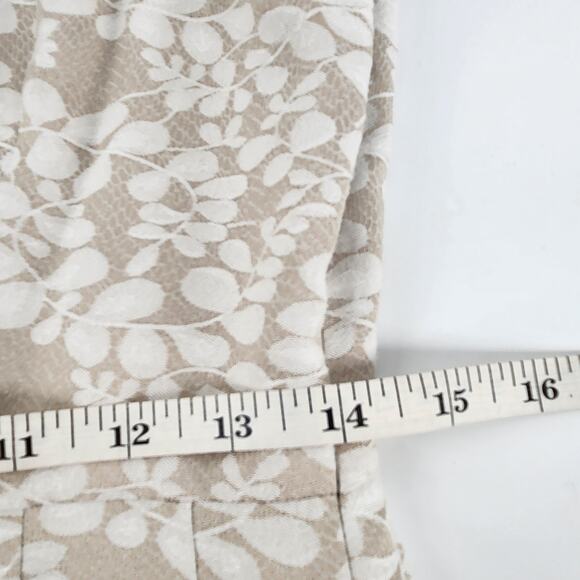 Monsoon Belted Sheath Dress US 6 UK 10 Beige White Floral Cap Sleeve Romantic - Picture 10 of 11